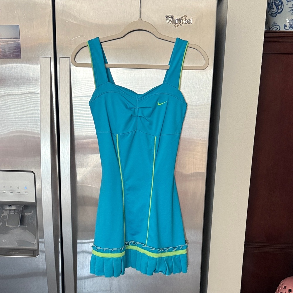 Nike Teal and Lime Green Sports Dress